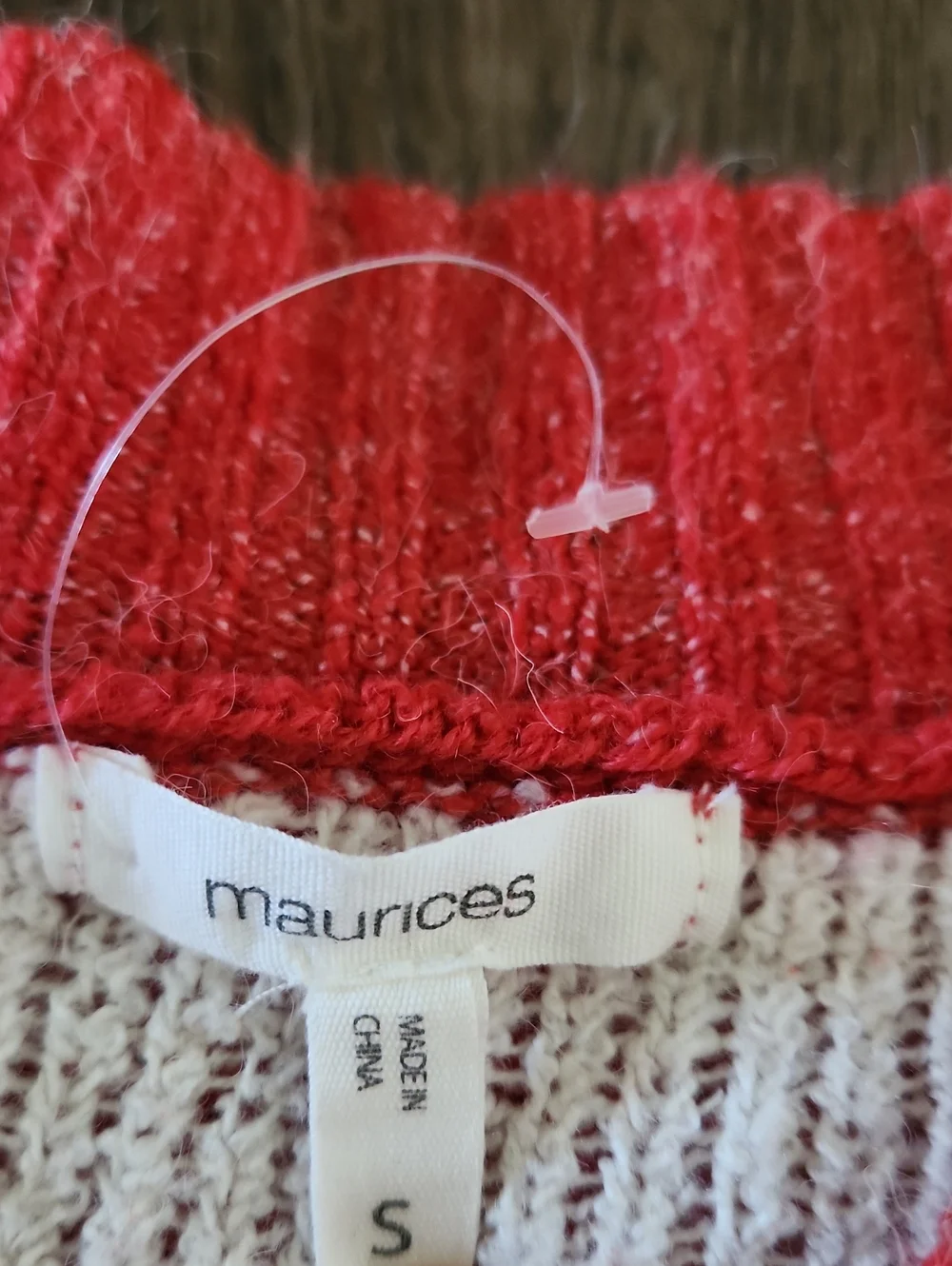 Maurices Womens S Red White Snowflake Fair Isle Knit Christmas Sweater Holiday